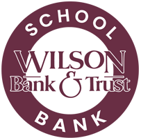 A logo that says Wilson Bank & Trust School Bank.