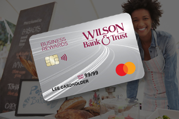 An image of the Wilson Bank & Trust Business Rewards Credit Card.